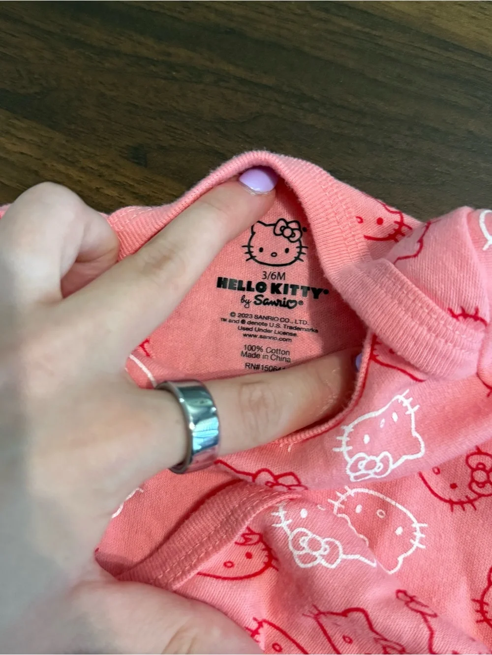 Baby girl hello kitty onesie